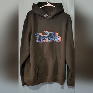 Coach Dark Brown Men's Sweater with Carriage Design